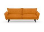 3-Sitzer OTTO HOME "Stine", gold (goldfarben), B:226cm H:86cm T:86cm, Struktur (100% Polyester);Struktur weich (85% Polyester/15% Nylon);Samtoptik (100% Polyester), Sofas, 3-Sitzer, Besonderes Design durch Kissenoptik und Keder