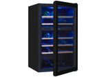 EXQUISIT Weinkühlschrank "WS2-45-GTE-160G", Energieeffizienz: G, schwarz, B:49cm H:86,5cm T:58cm, Weinkühlschränke, Für Weinliebhaber - stilvoll & perfekt temperiert für 45 Flaschen, Weinkühlschrank