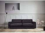 2,5-Sitzer OTTO HOME "Hobro", schwarz, B:236cm H:80cm T:102cm, Luxus-Microfaser Lederoptik (100% Polyester);Struktur grob (100% Polyester);Samtoptik (100% Polyester), Sofas, 2 5-Sitzer, in 3 Bezugsqualitäten in vielen Farben