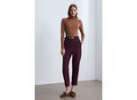 High-Waisted Rechte Pantalon van Crêpe
