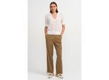 Vrouwelijke Wijde Tencel Broek met Touwtjes Taille