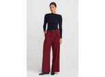 Vrouwen Wijde-Pijpen Crepe Broek Met Riem