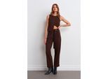 Hoge Taille Wijde Pijpen Crepe Broek