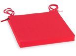 Stuhlkissen H.O.C.K. "Classic Uni Outdoor", rot (rot, unifarben), B:40cm H:4cm L:40cm, Polyacryl, Dekokissen_Sitzkissen_Kissenhüllen, Stuhlkissen, wasser- und schmutzabweisend