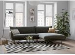 Ecksofa OTTO HOME "Stine L-Form", grün (dunkelgrün), B:249cm H:86cm T:159cm, Struktur (100% Polyester);Struktur weich (85% Polyester/15% Nylon);Samtoptik (100% Polyester), Sofas, Ecksofa, Besonderes Design durch Kissenoptik und Keder
