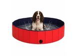 Lionto 120 cm Hundepool mit Ablassventil - faltbar