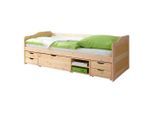 Livetastic , Kieferfarben , Holz , Kiefer , massiv , 5 Schublade(n) Schubladen , 90x200 cm , nur für Rollroste geeignet ,