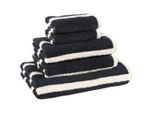 Dieter Knoll Frottierset, Ecru, Schwarz, Textil, 5-teilig, Aufhängeschlaufe, Badtextilien, Handtuch-Sets