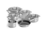 Woll Kochtopfset Steel, Silber, Metall, 6-teilig, 20 cm,16 cm, 3,5 + 2,6 + 1,8 L, rostfrei, Kochen, Töpfe, Topfsets