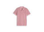 TOM TAILOR Herren Piqué Poloshirt mit Logo-Print, rosa, Uni, Gr. M