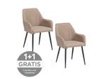 Livetastic , Schwarz, Cappuccino , Metall, Textil , 56x87x60 cm ,