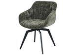 Livetastic , Grün, Schwarz , Metall, Textil , 59.5x84x63.5 cm , Sitzfläche 360° drehbar, inklusive Armlehnen ,