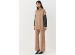 Sweater met Faux Leder Details