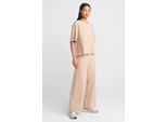 Dames Hoge Taille Wijde Pijpen Gebreide Broek