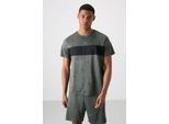 Herren Farbblockiertes Rundhals-T-Shirt