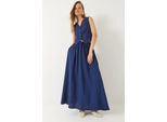 V-hals Vest en Maxi Rok Twee-delige Set