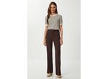 Hoge Taille Flare Broek met Rits