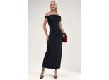 Asymmetrisches Kragen Bodycon Maxi Kleid