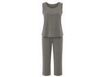 Ärmelloses Top und weit geschnittene Hose Set