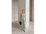 V-Ausschnitt Knopfveste mit Taschen und gerade geschnittene Hose Zwei-Teile-Set