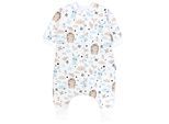 Babyschlafsack TUPTAM "Schlafsack mit Füßen Winterschlafsack mit Armen Beinen" Gr. 80, braun (igel hase beige mineralgrün), Schlafsäcke, Baby, L: 86cm, Obermaterial: 100% Baumwolle CO., L:86cm