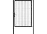 Zauneinzeltür ALBERTS "Flexo", grau (anthrazit), B:125cm H:180cm, Stahl, Tore, in verschiedenen Abmessungen