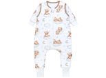 Babyschlafsack TUPTAM "Schlafsack mit Füßen Winterschlafsack mit Armen Beinen" Gr. 80, weiß (bären auf wolken, weiß, braun), Schlafsäcke, Baby, L: 86cm, Obermaterial: 100% Baumwolle CO., L:86cm