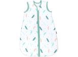 Babyschlafsack TUPTAM "Kugelschlafsack Baby Ganzjahres Schlafsack Ärmellos Wattiert" Gr. 68, silber (federn), Schlafsäcke, Baby, L: 74cm, Obermaterial: 100% Baumwolle CO., L:74cm