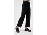 Stoffhose FREEQUENT "FQNANNI-PANTS", Damen, Gr. XL, N-Gr, schwarz, Web, Obermaterial: 73% Polyester, 24% Viskose, 3% Elasthan, unifarben, bequem lang, Hosen Stoffhose, Sommerhose mit Seiten-und Gesäßtaschen