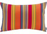 Dekokissen H.O.C.K. "Yucatan", orange (orange, gestreift), B:60cm H:40cm L:40cm, Kunstfaser, Dekokissen_Sitzkissen_Kissenhüllen, mit bunten Streifen, Kissenhülle mit Füllung, 1 Stück