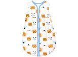 Babyschlafsack TUPTAM "Kugelschlafsack Baby Ganzjahres Schlafsack Ärmellos Wattiert" Gr. 104, orange (tierköpfe orange blau weiß), Schlafsäcke, Baby, L: 110cm, Obermaterial: 100% Baumwolle CO., L:110cm