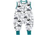 Babyschlafsack TUPTAM "Schlafsack mit Füßen Babyschlafsack mit Beinen Unwattiert" Gr. 80, grün (bagger, grün), Schlafsäcke, Baby, L: 86cm, Obermaterial: 100% Baumwolle CO., L:86cm