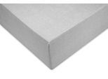 Spannbettlaken ZO HOME "Lino", grau (dove, grau), B:180cm L:200cm, Renforcé, Obermaterial: 100% Baumwolle, Bettlaken, Spannbettlaken, Laken aus 100% Baumwolle, Leinen Optik, Print, Betttuch ab 90x200