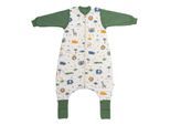 Babyschlafsack SCHLUMMERSACK "Schlafsack mit Füßen 1.0 Tog", Baby, Gr. L: 130cm, grün (dschungel), Obermaterial: 100% Baumwolle CO., Schlafsäcke