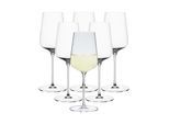 Weißweinglas SPIEGELAU "Weißweingläser Definition 430 ml 6er Set transparent", bunt (transparent), Glas, Trinkgefäße, Weißweinglas