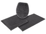 Badematte OTTO HOME "Vanessa, Badvorleger, Badezimmer Teppich" Gr. 12, grau (anthrazit), H:10mm, Polyester, Badematten, Badematte, Badteppich, weiche Haptik, unifarben