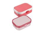 Lunchbox MEPAL "Brotdosen mit Einsatz & Gabel Campus 700 ml 2er Set", pink (cool pink, pink), ABS-Kunststoff, Lebensmittelaufbewahrungsbehälter, Lunchbox