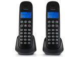 Profoon Schnurloses Telefon mit 2 Mobilteilen Schwarz
