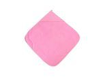 Lorelli Baby-Badehandtuch 80 x 80 cm, Kapuzenhandtuch, Badetuch, ab Geburt rosa