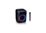 Lenco PA-101BK - Bluetooth® Party-Lautsprecher mit LED-Lichteffekten - 100W RMS, USB, 14 Stunden Batterielaufzeit - Schwarz