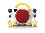 Lenco KCD-011KIDS Tragbarer Kinder Karaoke CD-Player mit Bluetooth