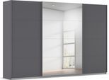Kleiderschrank OTTO HOME "Mehrzweckschrank Aktenschrank Möbel Mietswohnung Schlafzimmer AVOLA", grau (graumetallic, leisten graumetallic), B:315cm H:229cm T:62cm, Holzwerkstoff, Schränke, Kleiderschrank, mit eleganten Zierleisten in Chrom, Schwarz oder Weiß MADE IN GERMANY