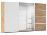 Kleiderschrank OTTO HOME "Mehrzweckschrank Aktenschrank Möbel Mietswohnung Schlafzimmer AVOLA", beige (eiche artisan, alpinweiß, leisten weiß), B:360cm H:229cm T:62cm, Holzwerkstoff, Schränke, Kleiderschrank, mit eleganten Zierleisten in Chrom, Schwarz oder Weiß MADE IN GERMANY