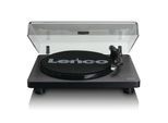 Lenco L-30BK - Plattenspieler mit Riemenantrieb und Holzgehäuse - USB/PC-Encoding - Auto-Stopp-Funktion - Schwarz
