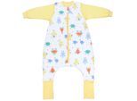 Babyschlafsack SCHLUMMERSACK "Schlafsack mit Füßen 1.0 Tog", Baby, Gr. L: 120cm, gelb (fruchtathleten), Obermaterial: 100% Baumwolle CO., Schlafsäcke Babyschlafsack