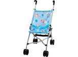Puppenbuggy BAYER "bordeaux mit Einhorn", blau (blau mit kühen), Puppenwagen, KinderB:27cm H:56cm T:47cm, Puppenbuggy, B:27cm H:56cm T:47cm