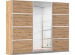 Kleiderschrank OTTO HOME "Mehrzweckschrank Aktenschrank Möbel Mietswohnung Schlafzimmer AVOLA", beige (eiche artisan, leisten weiß), B:271cm H:229cm T:62cm, Holzwerkstoff, Schränke, Kleiderschrank, mit eleganten Zierleisten in Chrom, Schwarz oder Weiß MADE IN GERMANY