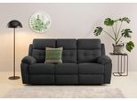 3-Sitzer OTTO HOME "Lannilis", grau (anthrazit), B:210cm H:99cm T:92cm, Webstoff 95% Polyester 5% Nylon, Sofas, 3-Sitzer, mit manueller und elektrischer Relaxfunktion