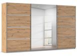 Kleiderschrank OTTO HOME "Mehrzweckschrank Aktenschrank Möbel Mietswohnung Schlafzimmer AVOLA", beige (eiche artisan, leisten chrom), B:360cm H:229cm T:62cm, Holzwerkstoff, Schränke, Kleiderschrank, mit eleganten Zierleisten in Chrom, Schwarz oder Weiß MADE IN GERMANY