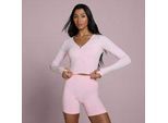 MP Damen Tempo Nahtlos Verkürzte Jacke - Blush - XXL